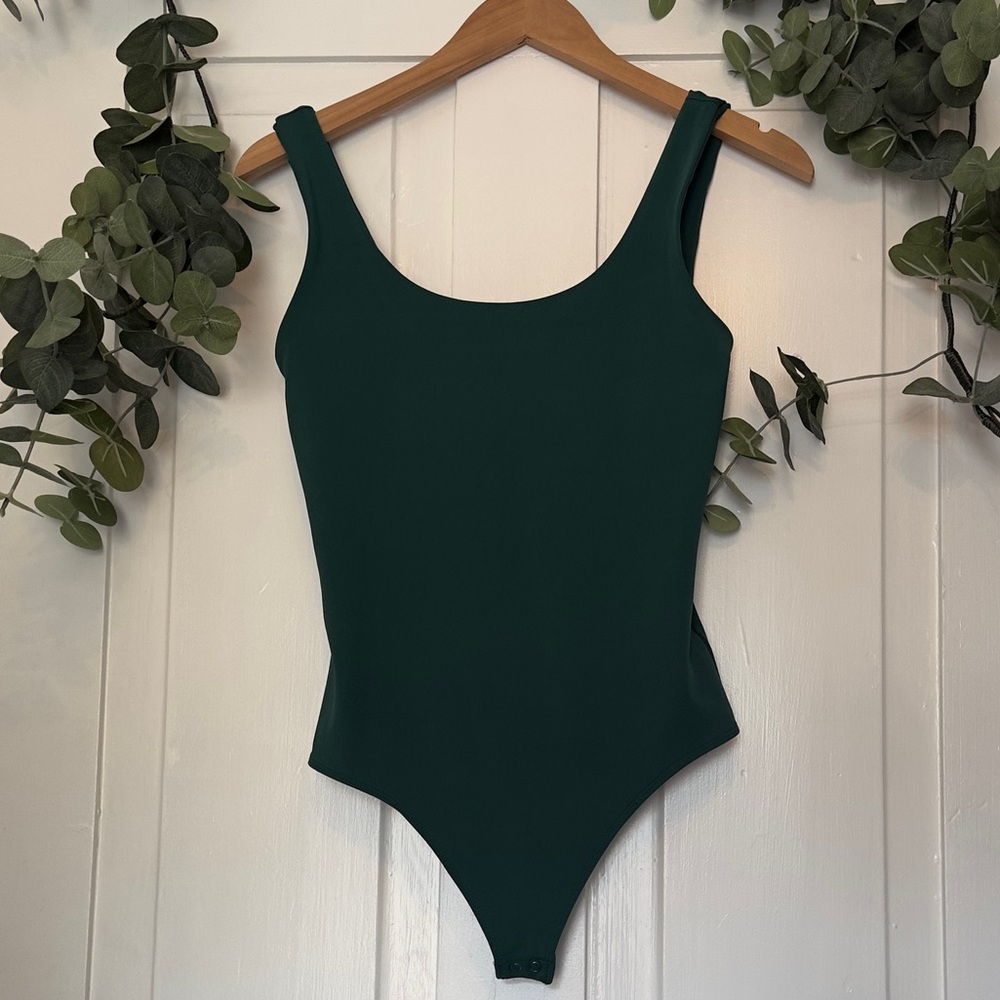 NWOT Express Body Contour Bodysuit in Green